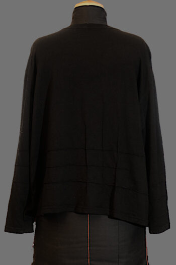 Pullover schwarz ohne Kragen - Image 3