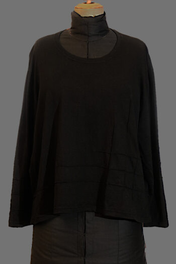 Pullover schwarz ohne Kragen